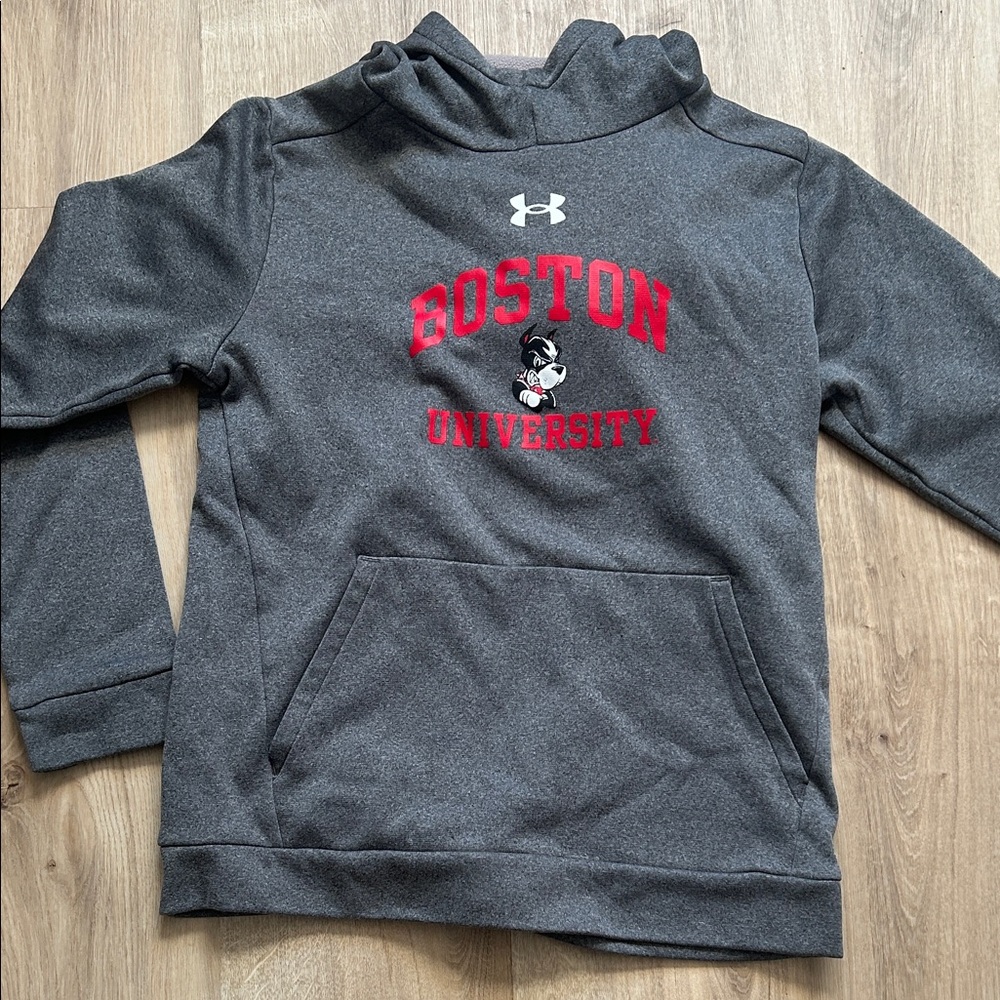 Under Armour Kids Charcoal Boston University Hoodie